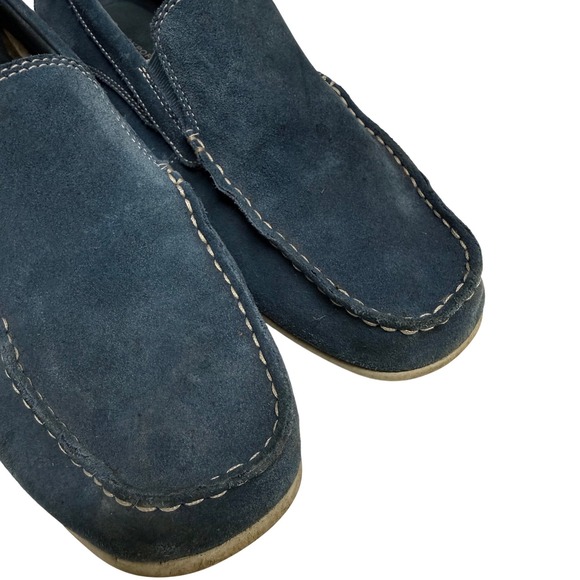 Rockport Loafers Mens 11 Blue Suede Slip On Moc‎ Toe Casual Comfort Shoes Wide main image 7